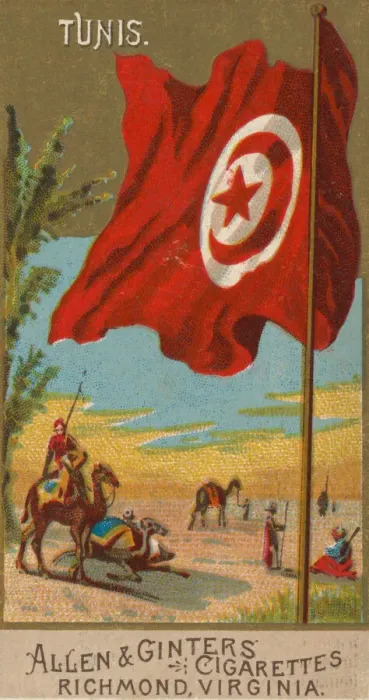 Framed Print : Tunis, from Flags of All Nations, Series 2 (N10) for Allen & Ginter Cigarettes Brands Framed Print : Tunis, from Flags of All Nations, Series 2 (N10) for Allen & Ginter Cigarettes Brands
