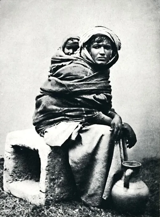Framed Print : Tunisian (Berber) woman and child, 1912. Artist: J Garrigues Framed Print : Tunisian (Berber) woman and child, 1912. Artist: J Garrigues