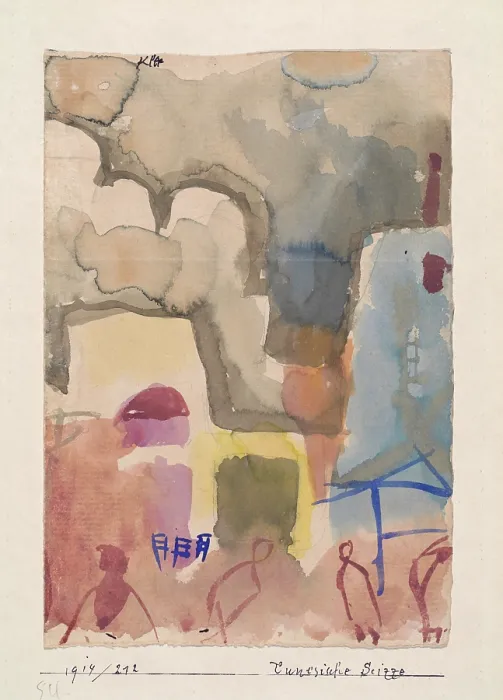 Framed Print : Tunisian sketch, 1914. Creator: Klee, Paul (1879-1940) Framed Print : Tunisian sketch, 1914. Creator: Klee, Paul (1879-1940)