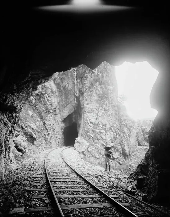Framed Print : Tunnel 3, Temasopa [sic] Canon, between 1880 and 1897. Creator: William H. Jackson
