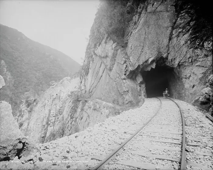 Framed Print : Tunnel 4, Temasopa [sic] Canon, between 1880 and 1897. Creator: William H. Jackson