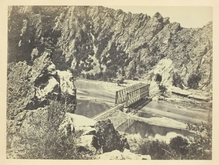 Framed Print : Tunnel No. 3, Weber Canon, Utah, 1868 / 69. Creator: Andrew Joseph Russell Framed Print : Tunnel No. 3, Weber Canon, Utah, 1868 / 69. Creator: Andrew Joseph Russell