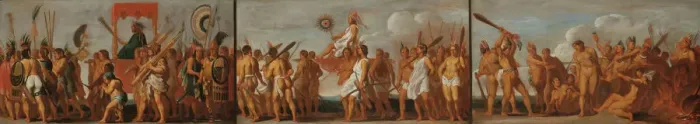Framed Print : The Tupinambas Treatment of Prisoners of War, c. 1630. Creator: Anonymous