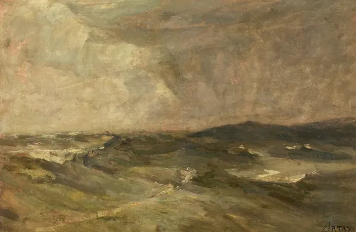 Framed Print : Turbulent Sea, c1860-1890. Creator: Louis Artan Framed Print : Turbulent Sea, c1860-1890. Creator: Louis Artan