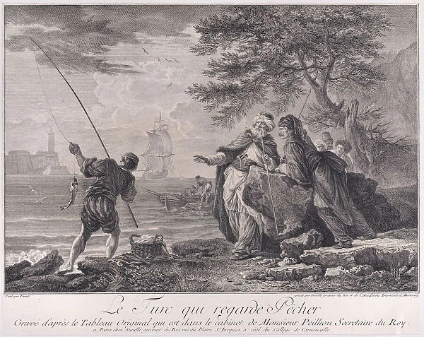 The Turc Who Watches Fishing, ca. 1720-60. Creator: Jean Daullé