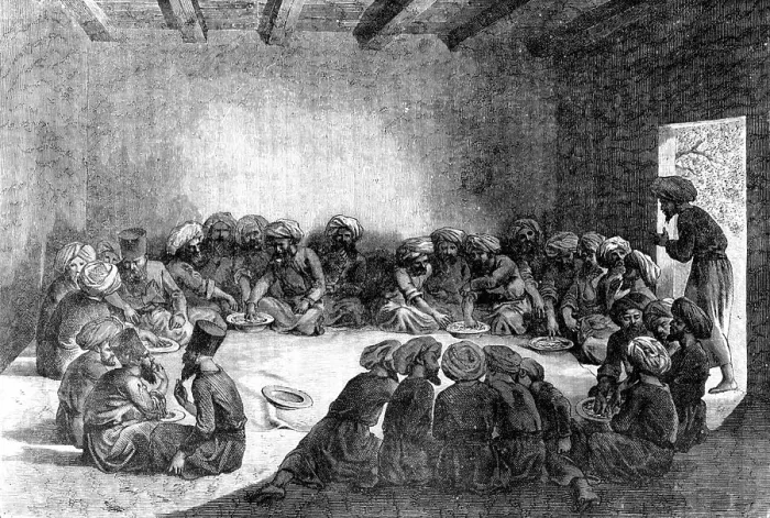 Framed Print : Turcomans Dining; Notes on Western Turkistan, 1875. Creator: Unknown Framed Print : Turcomans Dining; Notes on Western Turkistan, 1875. Creator: Unknown
