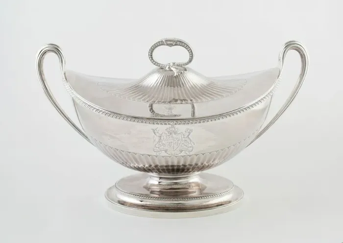 Framed Print : Tureen with Cover, London, 1783 / 84. Creators: John Wakelin, William Taylor Framed Print : Tureen with Cover, London, 1783 / 84. Creators: John Wakelin, William Taylor