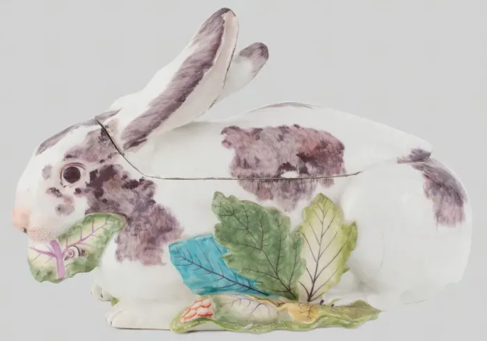 Framed Print : Tureen in the form of a Rabbit, Chelsea, 1755 / 56. Creator: Chelsea Porcelain Manufactory Framed Print : Tureen in the form of a Rabbit, Chelsea, 1755 / 56. Creator: Chelsea Porcelain Manufactory