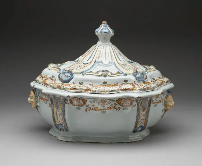 Framed Print : Tureen, Moustiers-Sainte Marie, 18th century. Creator: Moustiers Manufactories Framed Print : Tureen, Moustiers-Sainte Marie, 18th century. Creator: Moustiers Manufactories