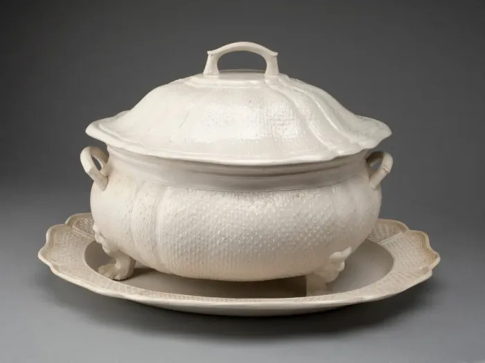 Framed Print : Tureen and Stand, Staffordshire, 1760 / 69. Creator: Staffordshire Potteries Framed Print : Tureen and Stand, Staffordshire, 1760 / 69. Creator: Staffordshire Potteries