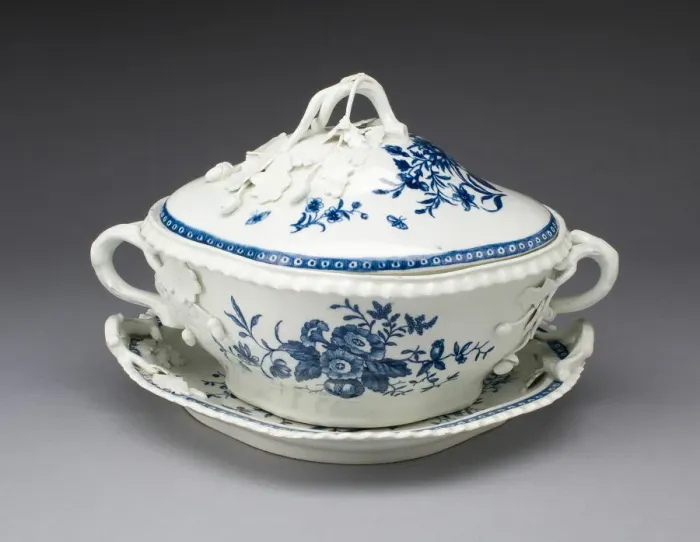 Framed Print : Tureen and Stand, Worcester, c. 1770. Creator: Royal Worcester