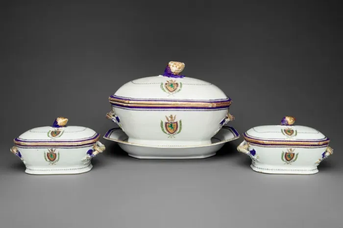 Framed Print : Tureens with cover and a stand, c. 1787 / 90. Creator: Unknown Framed Print : Tureens with cover and a stand, c. 1787 / 90. Creator: Unknown
