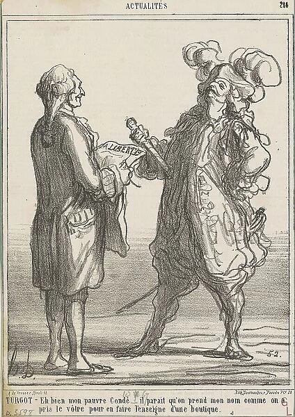 Turgot -- Eh bien mon pauvre condé... 19th century. Creator: Honore Daumier