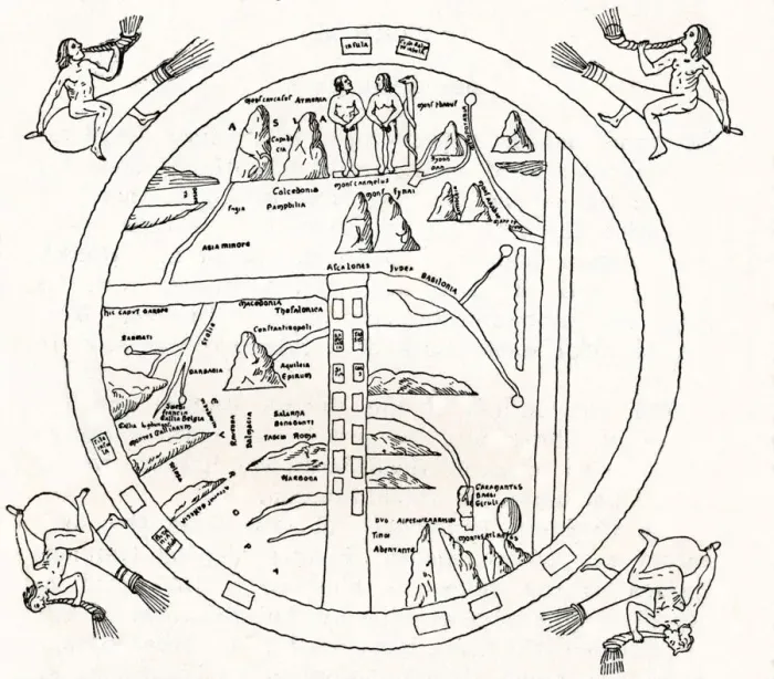 Framed Print : The Turin Map, (8th century), 1912 Framed Print : The Turin Map, (8th century), 1912
