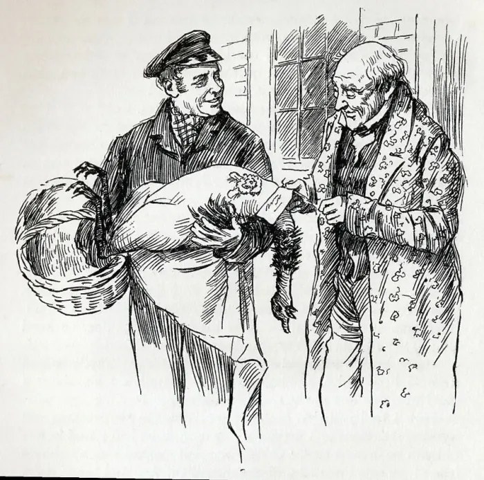Framed Print : A turkey for Tiny Tim, c1900. Creator: Harold Copping Framed Print : A turkey for Tiny Tim, c1900. Creator: Harold Copping