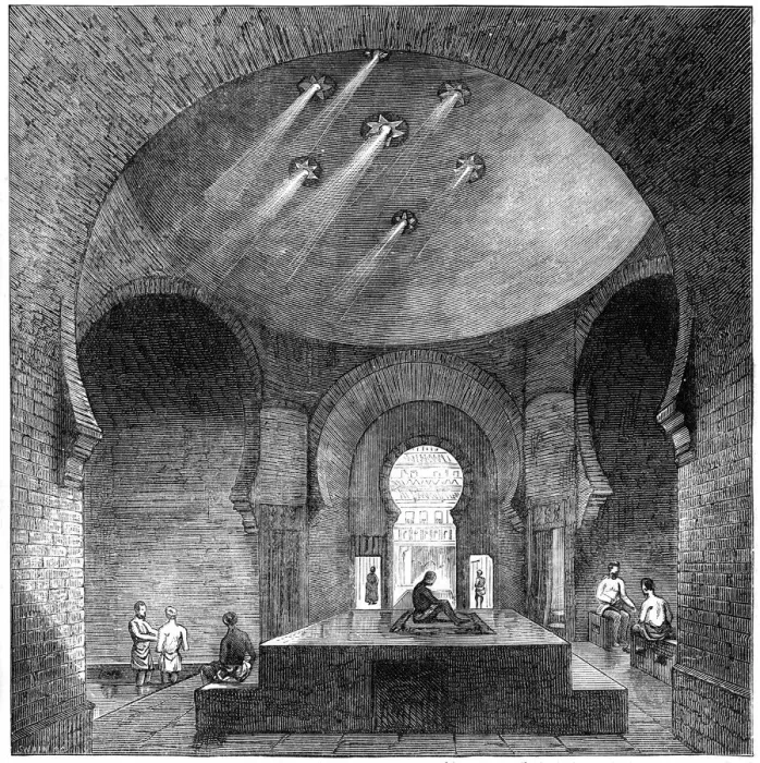 Framed Print : A Turkish bath in Jermyn Street, London, 1891. Artist: Swain Framed Print : A Turkish bath in Jermyn Street, London, 1891. Artist: Swain
