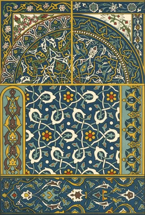 Framed Print : Turkish glazed ceramic designs, (1898). Creator: Unknown Framed Print : Turkish glazed ceramic designs, (1898). Creator: Unknown