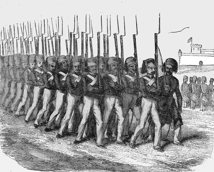 Framed Print : Turkish Infantry, 1854. Creator: Unknown Framed Print : Turkish Infantry, 1854. Creator: Unknown