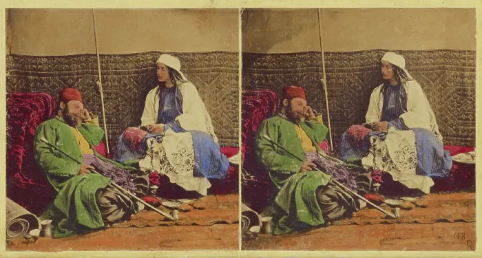 Framed Print : Turkish Lady and Gentleman. 1857-1859. Creator: William Morris Grundy Framed Print : Turkish Lady and Gentleman. 1857-1859. Creator: William Morris Grundy
