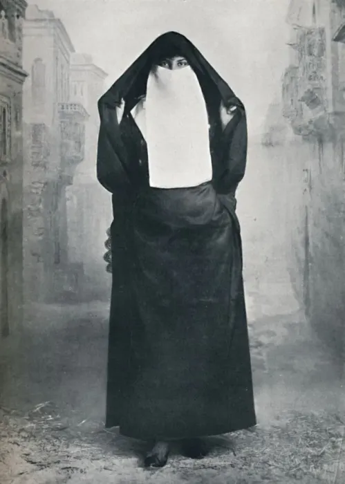 Framed Print : A Turkish lady in outdoor costume, 1912. Artist: Lekegian & Co Framed Print : A Turkish lady in outdoor costume, 1912. Artist: Lekegian & Co