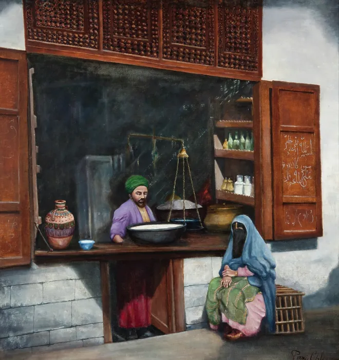Framed Print : Turkish Milk Shop, 1927. Creator: Wiktor Chlebowski-Poraj Framed Print : Turkish Milk Shop, 1927. Creator: Wiktor Chlebowski-Poraj