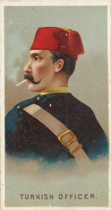 Framed Print : Turkish Officer, from Worlds Smokers series (N33) for Allen & Ginter Cigarettes Framed Print : Turkish Officer, from Worlds Smokers series (N33) for Allen & Ginter Cigarettes
