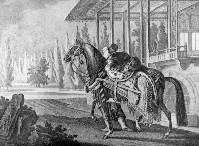 Framed Print : Turkish Pashas Arabian hack, 1722 (1938) Framed Print : Turkish Pashas Arabian hack, 1722 (1938)