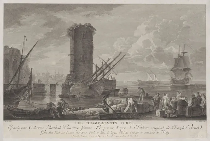 Framed Print : Turkish Traders, ca. 1762. Creator: Elisabeth Cousinet Lempereur Framed Print : Turkish Traders, ca. 1762. Creator: Elisabeth Cousinet Lempereur