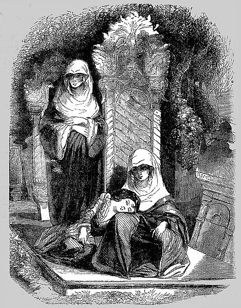 Turkish Women at a Tomb, 1854. Creator: Unknown