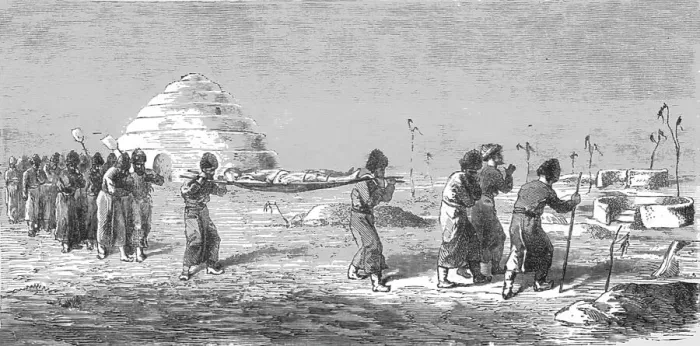Framed Print : Turkoman Burial; Notes on Western Turkistan, 1875. Creator: Unknown Framed Print : Turkoman Burial; Notes on Western Turkistan, 1875. Creator: Unknown