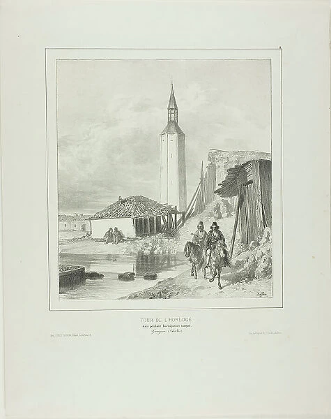 Turn by the Belltower, Framework Pending the Turkish Occupation, 1839. Creator: Auguste Raffet