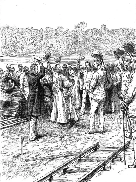 Framed Print : The Turning of the First Sod of the Imperial British East Africa Company's Railway, which is to ex Creator: Unknown Framed Print : The Turning of the First Sod of the Imperial British East Africa Company's Railway, which is to ex Creator: Unknown
