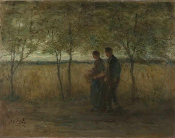 Framed Print : Turning homewards, 1860-1911. Creator: Jozef Israels Framed Print : Turning homewards, 1860-1911. Creator: Jozef Israels