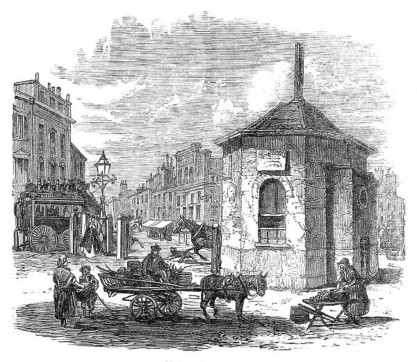 Turnpike-gates in and near London just demolished: Islington Gate, 1864. Creator: Unknown