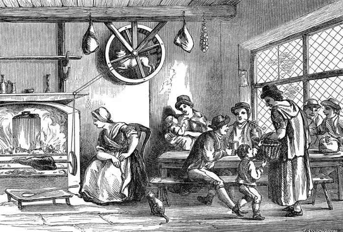 Framed Print : Turnspit dog at work in the inn at Newcastle, Carmarthen, Wales, c1800 (1869) Framed Print : Turnspit dog at work in the inn at Newcastle, Carmarthen, Wales, c1800 (1869)