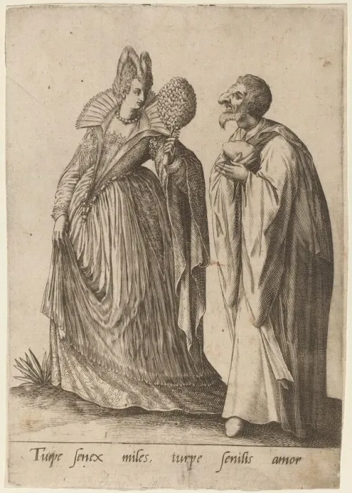 Framed Print : Turpe senex miles... 1570-1650. Creator: Robert Boissard Framed Print : Turpe senex miles... 1570-1650. Creator: Robert Boissard
