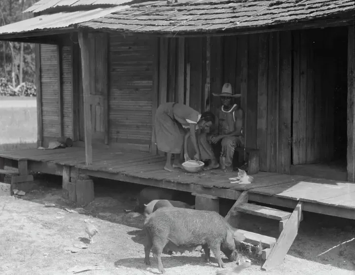 Framed Print : Turpentine worker's home, Georgia, 1937. Creator: Dorothea Lange Framed Print : Turpentine worker's home, Georgia, 1937. Creator: Dorothea Lange