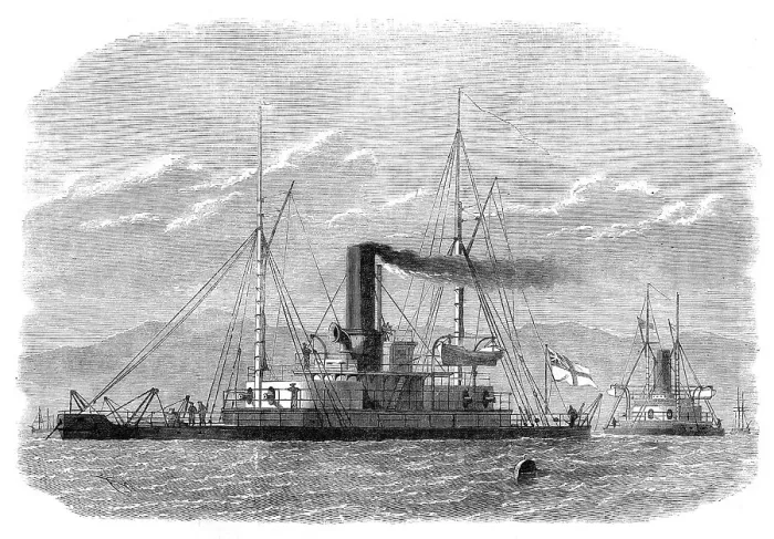 Framed Print : The turret-ships Abyssinia and Magdala, for the defence of Bombay Harbour, 1871. Creator: Unknown Framed Print : The turret-ships Abyssinia and Magdala, for the defence of Bombay Harbour, 1871. Creator: Unknown