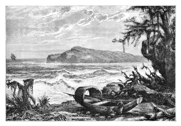 Framed Print : Turtle Island, view taken at the mouth of the Three Rivers, c1890 Framed Print : Turtle Island, view taken at the mouth of the Three Rivers, c1890