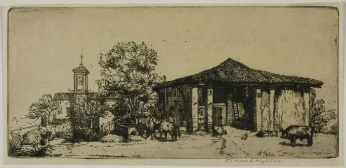 Framed Print : A Tuscan Farm, 1904. Creator: Donald Shaw MacLaughlan Framed Print : A Tuscan Farm, 1904. Creator: Donald Shaw MacLaughlan
