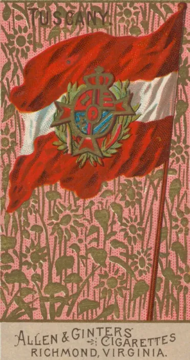 Framed Print : Tuscany, from Flags of All Nations, Series 2 (N10) for Allen & Framed Print : Tuscany, from Flags of All Nations, Series 2 (N10) for Allen &