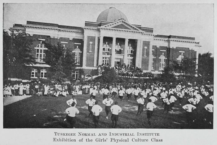 Framed Print : Tuskegee Normal and Industrial Institute; Exhibition of the girls physical culture class, 1922. Creator: Unknown Framed Print : Tuskegee Normal and Industrial Institute; Exhibition of the girls physical culture class, 1922. Creator: Unknown
