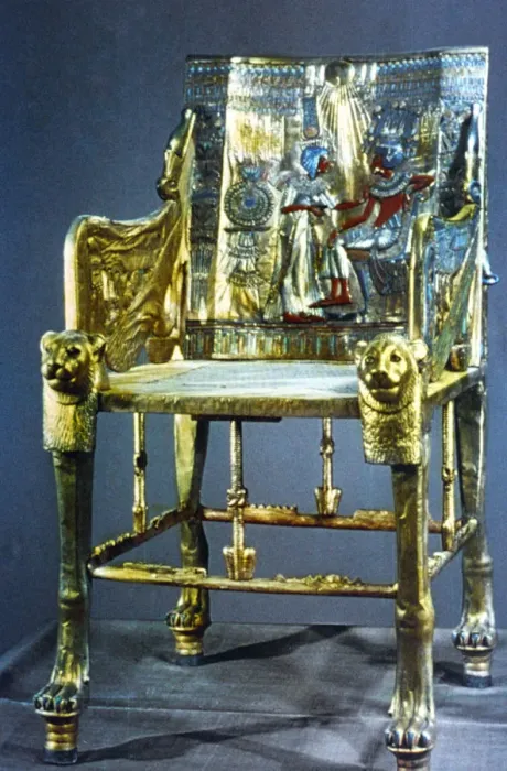 Framed Print : Tutankhamen Chair, Egypt Framed Print : Tutankhamen Chair, Egypt