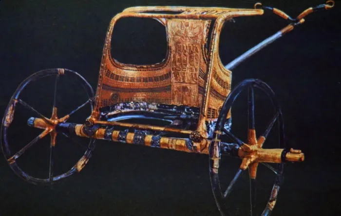 Framed Print : Tutankhamuns burial chariot, 14th century BC Framed Print : Tutankhamuns burial chariot, 14th century BC