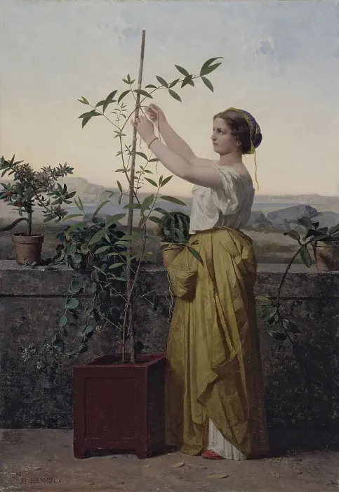 Framed Print : Tutelle, c.1861. Creator: Jean-Louis Hamon Framed Print : Tutelle, c.1861. Creator: Jean-Louis Hamon