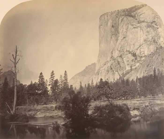 Framed Print : Tutucanula, El Capitan, 4000 Feet, 1861. Creator: Carleton Emmons Watkins Framed Print : Tutucanula, El Capitan, 4000 Feet, 1861. Creator: Carleton Emmons Watkins