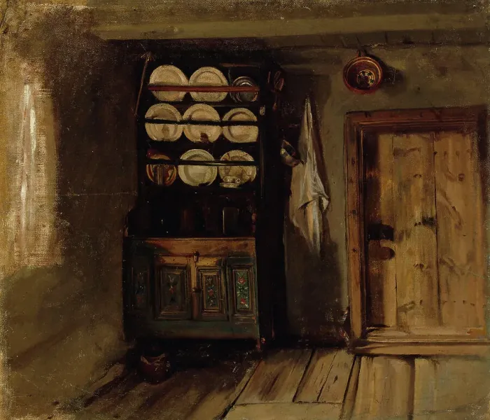 Framed Print : Tuvan interior from aland, 1871. Creator: Karl Emanuel Jansson Framed Print : Tuvan interior from aland, 1871. Creator: Karl Emanuel Jansson