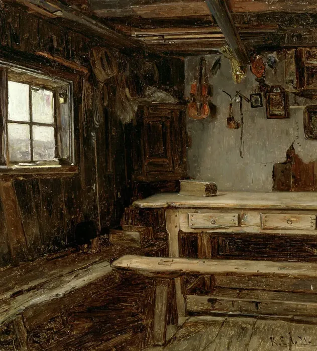 Framed Print : Tuvan interior from aland, 1871. Creator: Karl Emanuel Jansson Framed Print : Tuvan interior from aland, 1871. Creator: Karl Emanuel Jansson