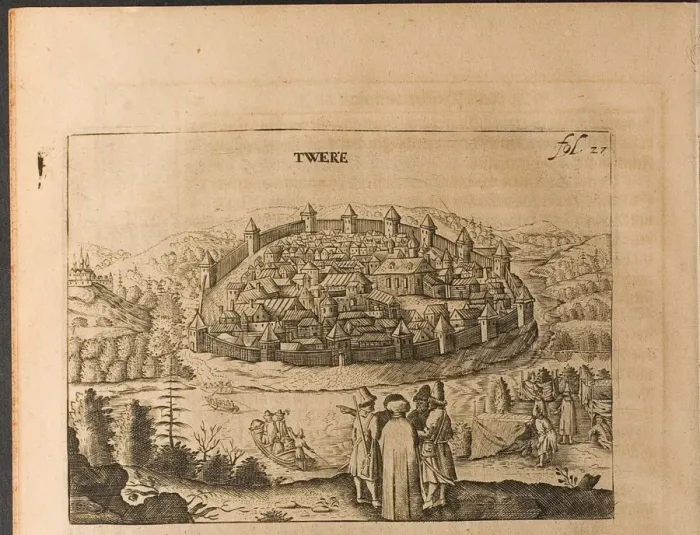 Framed Print : Tver (Illustration from Travels to the Great Duke of Muscovy and the King of Persia by Adam Oleari Artist: Rothgiesser, Christian Lorenzen (?-1659) Framed Print : Tver (Illustration from Travels to the Great Duke of Muscovy and the King of Persia by Adam Oleari Artist: Rothgiesser, Christian Lorenzen (?-1659)