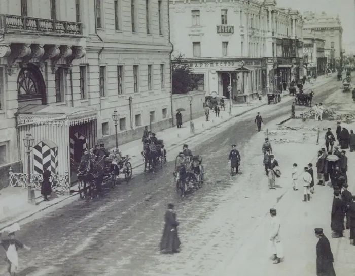 Framed Print : Tverskaya Street in Moscow, 1880s Framed Print : Tverskaya Street in Moscow, 1880s